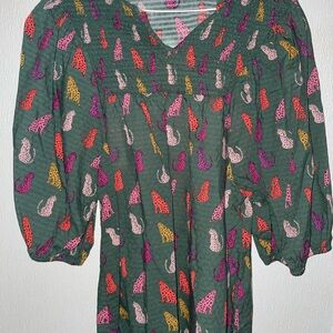 Michelle McDowell leopard blouse